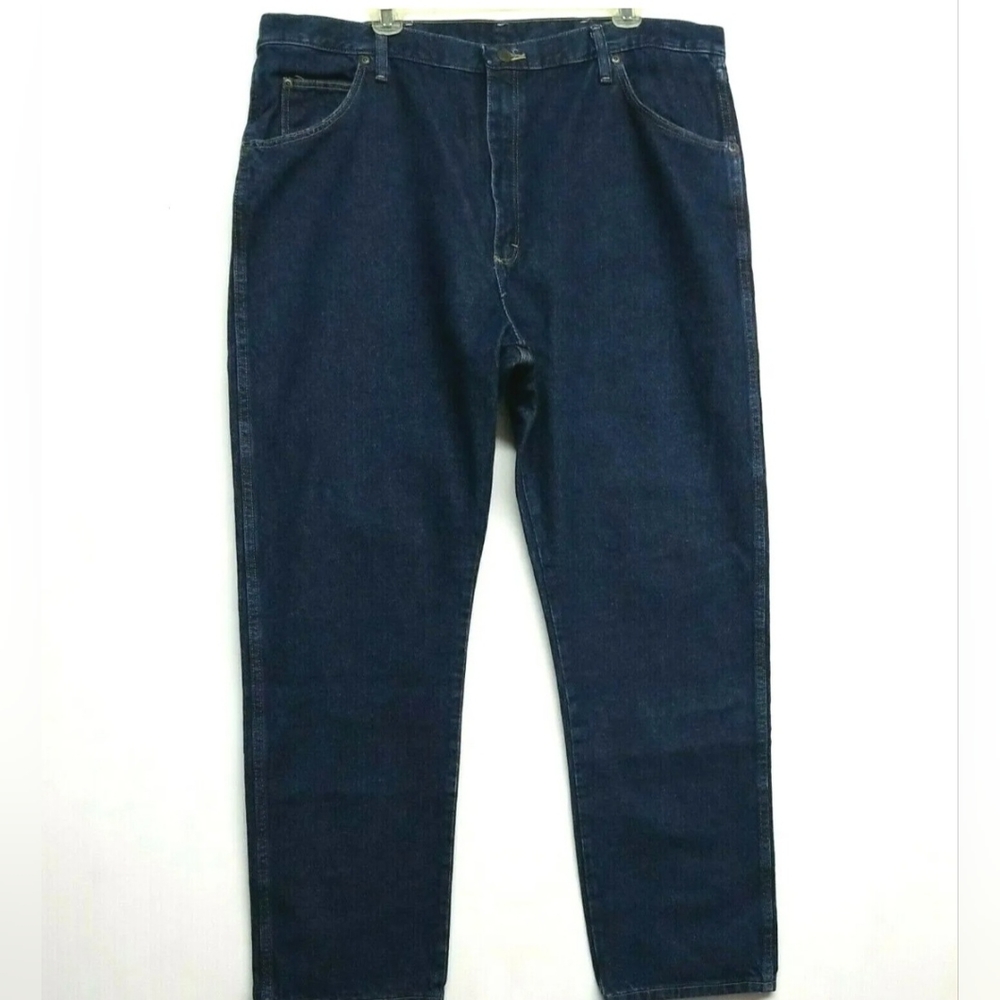 Wrangler Dark Wash Jeans Men's Size 42" x 32" Straight 100% Cotton